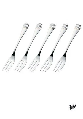 Noritake Starcrest Cake Fork Set 13.5cm 5-Piece Set Gold-Plated Stainless Steel - Image 1 of 2
