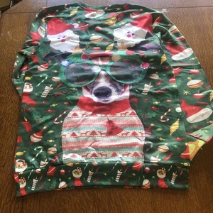 Christmas Dog In Sunglasses Wick Shirt Youth Size XL Unused Festive - Bild 1 von 6