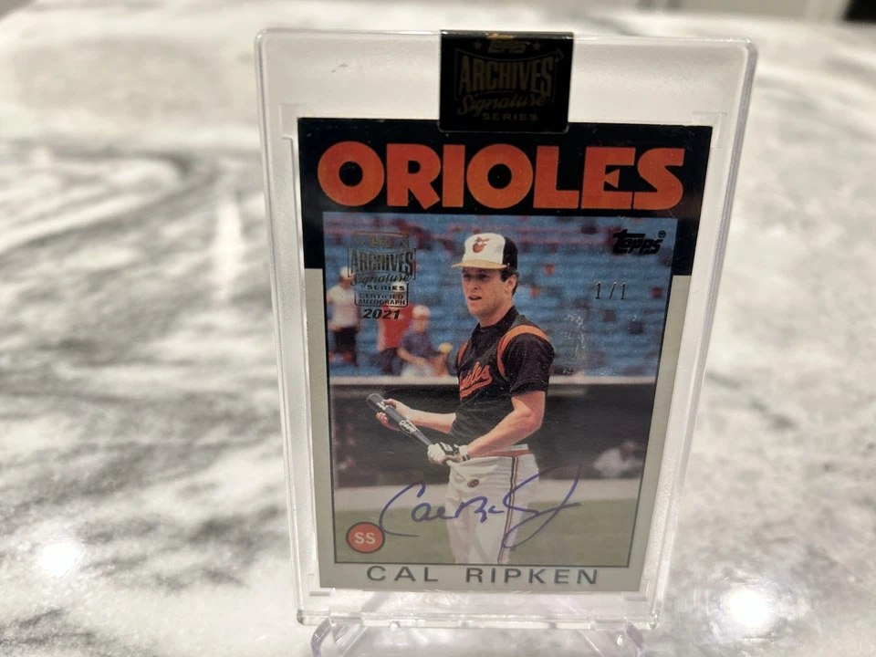 Cal Ripken 2021 Topps Archives Signatures 1/1 - Image 1 of 2