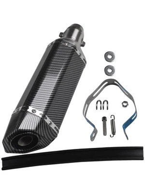 Silenciador de escape universal para motocicleta ATV de 370 mm tubo DB Killer silenciador 51 mm Foto 1 de 4