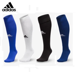 New ADIDAS Football Socks Santos 18 Knee High Junior Kids Mens - Black Blue Navy - Picture 1 of 5