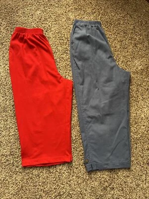 Лот из 2 Blair бренд Capris красный трикотажа и синий хлопок женщин размер средний - Изображение 1 из 4