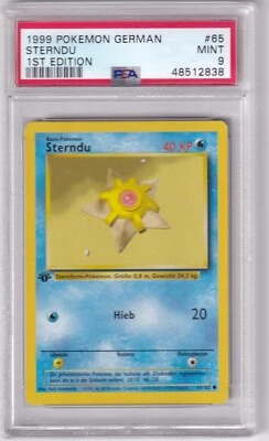 1999 Pokemon German Base Set No. 65 Sterndu First Edition PSA 9 - Image 1 of 2