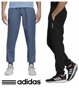 adidas Mens Woven Track Pant Black Blue Stanford Tracksuit Bottoms Pants Size - Picture 1 of 16