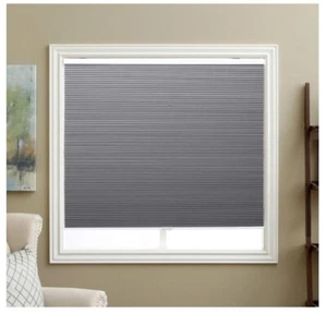 Window Blinds Cellular Shades Cordless Blackout Honeycomb Silver 34"W x 36"L - Picture 1 of 13