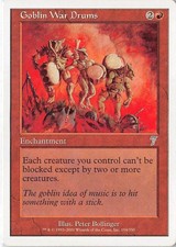 Goblin War Drums *PLAYSET* Magic MtG x4 Seventh 7th Edition MP