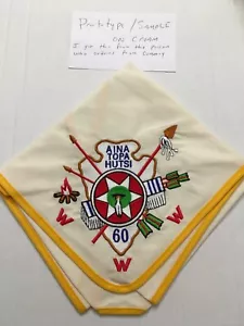 AINA TOPA HUTSI LODGE 60 PROTOTYPE/SAMPLE NECKERCHIEF ON CREAM FROM COMPANY - Picture 1 of 1