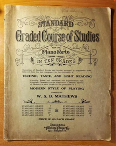 Standard Graded Course of Studies for the Piano Forte 1919 Grade II WSB Mathews - Bild 1 von 2