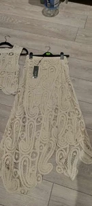 2-teiliges Häkelkleid, cremefarben Größe 10-12 - Bild 1 von 2