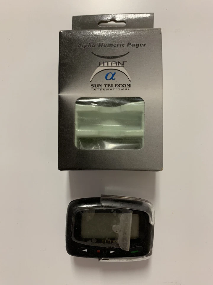 Vintage Sun Telecom Titan Alpha-Numeric Pager and Clip - Image 1 of 1