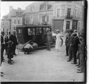 L'ISLE ADAM c. 1910 Automobile - Stéréo Verre Positif - C4 - Imagen 1 de 2