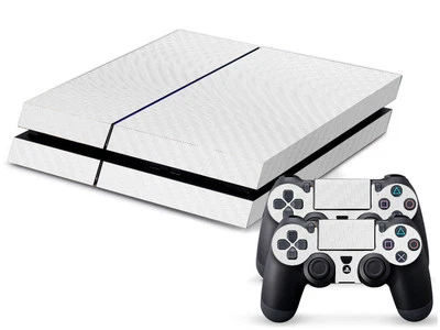 Sony PS4 PLAYSTATION 4 Diseño Recubrimiento Adhesivo Protector Set - Motivo Aluminio Blanco Foto 1 de 2