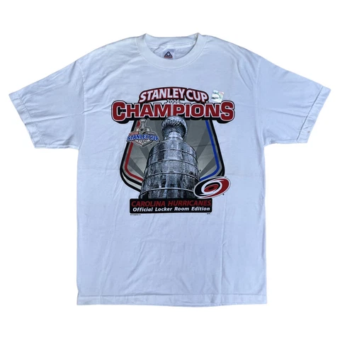 New 2006 Carolina Hurricanes Stanley Cup Champions T-Shirt White Unisex Sz Large Cover