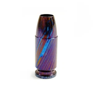 Titanium Damascus Bullet Shape Knife Lanyard Bead Paracord Pendant Bracelet DIY - Picture 1 of 9
