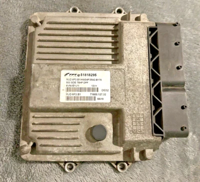 ECU CALCULATEUR MOTEUR FIAT 500 1.3L 75CV 51818295 MJD6F3.B1 A DECODER - Photo 1/4