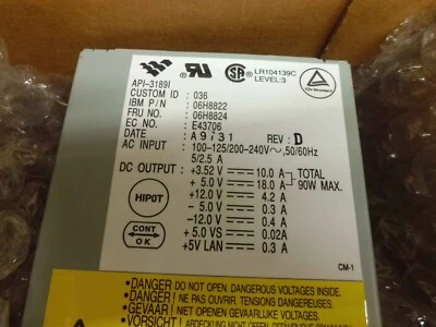IBM 06H8822 06H8824 POWER SUPPLY API-3189I NEW IN FACTORY BOX, WILL TEST AS SHIP - Image 1 of 4