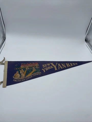 1930's Vintage New York Yankees Rare 8X26 inch Felt Pennant 155766 Cover