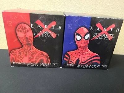 Busto de resina Earth X Spider-Girl + Venom edição limitada por Alex Ross novo  - Imagem 1 de 4