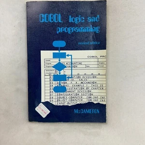 Vintage 1970 COBOL Logic and Programming Rev Edition by Fritz A. McCameron RARE - Picture 1 of 7
