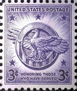 Estampilla de Estados Unidos Scott #940 Veteranos de la Segunda Guerra Mundial 3c MNH - Imagen 1 de 2