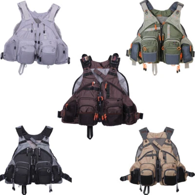 Fishing Vest backpack For Fly Fishing General Size Mesh Adjustable Mutil-Pocket - Image 1 of 4