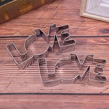 1pc Stainless Steel COOKIE CUTTER Love Letter forma forms for BISCUIT mold TH-LK