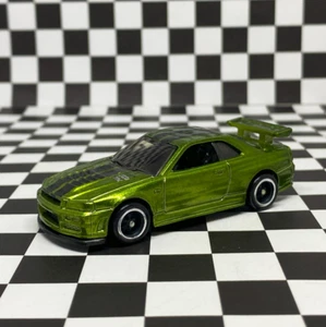 *LOOSE* Hot Wheels 2019 Mainline Super Treasure Hunt verde Nissan Skyline R34 - Foto 1 di 7