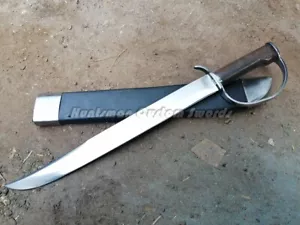 Custom Made American Civil war Confederate BOWIE /D Guard In Forge Spring steel - Picture 1 of 11