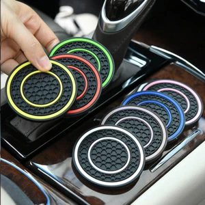2x Universal Auto Getränkehalter Matte Pad Getränk Untersetzer Auto Innenraum Verkleidung Zubehör - Bild 1 von 17
