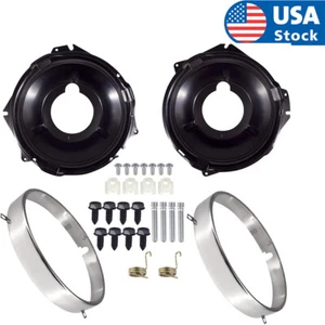 For 1967-1970 Chevy Camaro Nova 28pc Headlamp Retaining Ring Mounting Bucket Kit - Picture 1 of 12