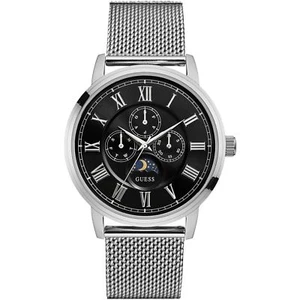 Guess Mens Silver Watch Unique Design Mesh Strap Quick UK Dispatch - Picture 1 of 8