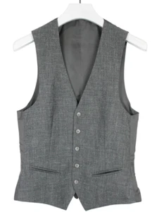 SUITSUPPLY Ferrara Waistcoat Men's UK34 Silk Linen Blended Single Breasted Vest - Picture 1 of 9
