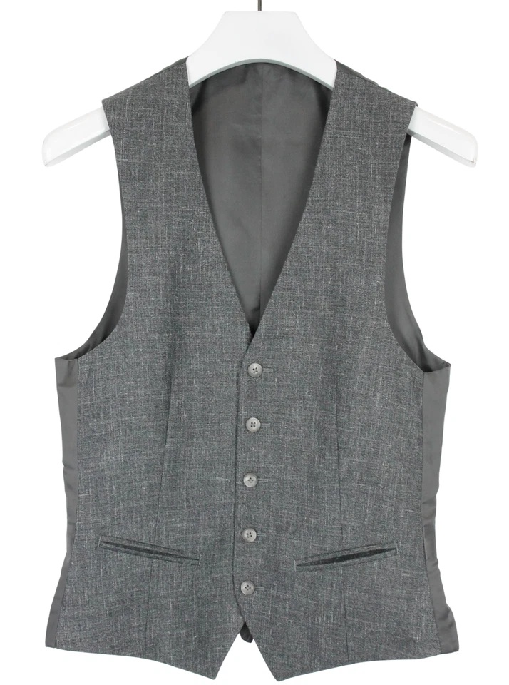 SUITSUPPLY Ferrara Waistcoat Men's UK34 Silk Linen Blended Single Breasted Vest - Image 1 of 4