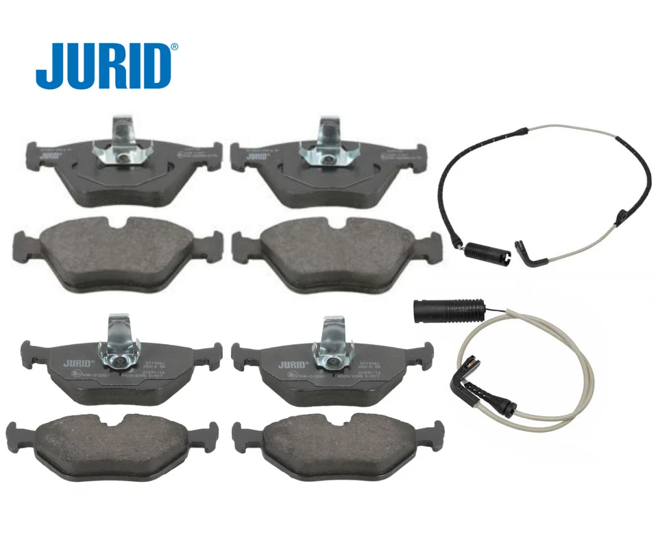 Juego de pastillas de freno delanteras traseras OEM Jurid + sensor para BMW E39 525i 528i Foto 1 de 1