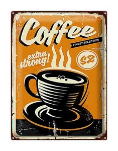 Blechschild Retro 30x40cm extra strong Coffee Kaffee Metall Deko Schild tin sign - Bild 1 von 5