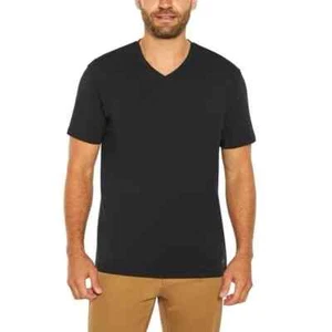 Paquete de 3 camisetas esenciales con cuello en V Banana Republic para hombre, negras, talla grande - Imagen 1 de 7