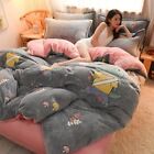 Flannel Bedding Double-Sided Thickened Velvet Duvet Cover Single Queen King Size
