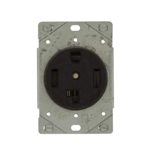EATON 1257-SP Flush Mount Dryer Power Receptacle, 3P, 4-Wire, 30A, 125/250V, - Picture 1 of 2