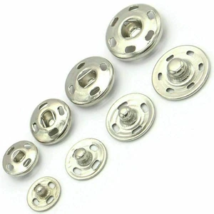 20 Pack Metal Press Studs Snap Fasteners Sewing Popper Tich Buttons Dressmaking - Picture 1 of 8