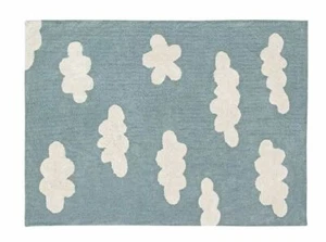 Lorena Canals Clouds Rug in Vintage Blue Washable - Picture 1 of 11