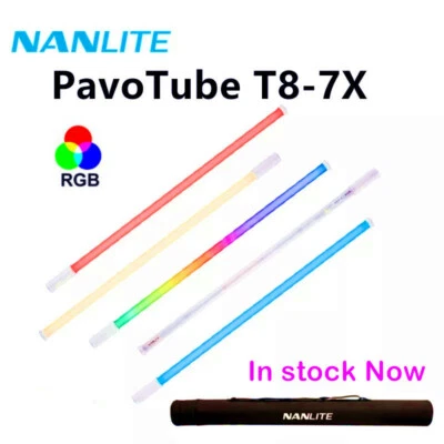 NANLITE PavoTube T8-7X handheld LED Video Pixel Tube Light RGBW Full Color Light - Image 1 of 4