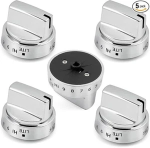 5Packs Fits for GE Stove Knobs Replacement WB03X24818 Gas Range Oven Stove Knobs - Picture 1 of 12