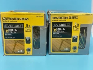 (10 lbs.) Everbilt #10 x 3 in. Star-Flat Head Wood Screws - Picture 1 of 6