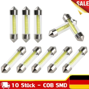 10x Soffitte COB SMD 12V Auto LED Lampe Innenraum Beleuchtung Standlicht Licht - Bild 1 von 12
