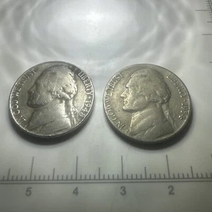 1948 And 1954 Double Stamped Nickels ERROR - Picture 1 of 9