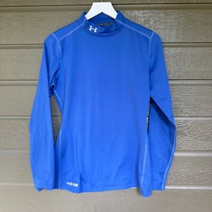 Camisa Under Armour ajustada capa base Cold Gear cuello falso para hombre grande azul - Imagen 1 de 8