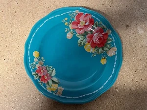 The Pioneer Woman Salad Dessert Plate VINTAGE FLORAL Teal 8.5" 2912DMT - Picture 1 of 2