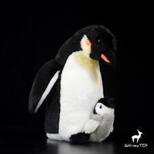 25Cm Cute Emperor Penguin Doll Simulation Mother Child Penguin Animal Plush Toys