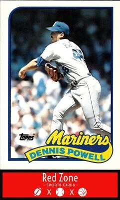 1989 Topps Traded - #97T Dennis Powell NM Set Break. - Image 1 of 2