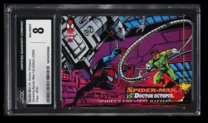 Amazing Spider-Man 1994 primera edición Fleer Spider-Man Vs. Doctor Octopus CGC 8 - Imagen 1 de 2